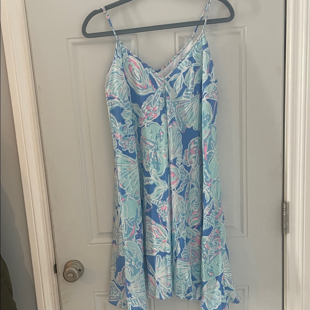 Lilly Pulitzer Blue and Pink Floral Mini Dress